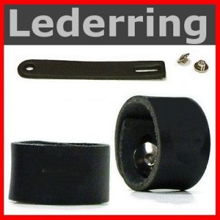 schwarzer RING   LEDER Fingerring   Daumenring / Gothic