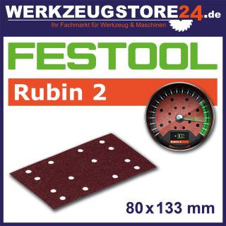 Festool Festo 50 Schleifblätter Rubin2 80x133 P 60 Nr. 499047
