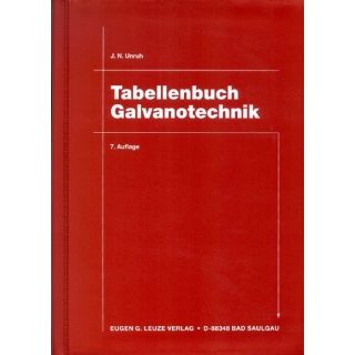 Tabellenbuch Galvanotechnik Jürgen Unruh Bücher