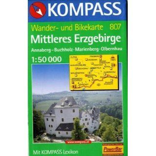 Mittleres Erzgebirge. Kompass Wanderkarte Bücher
