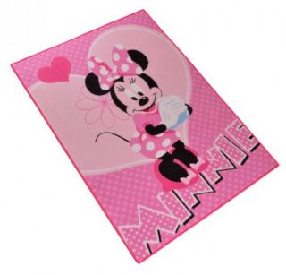 Kinder Teppich Disney Minnie Mouse  Flower 95x133 cm , rosa