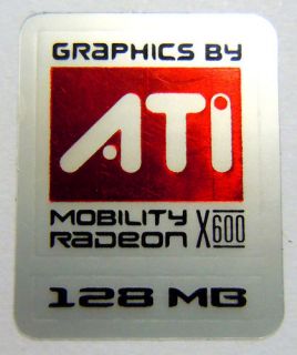 ATI Mobility Radeon X600 128MB Sticker 20 x 25mm [139]
