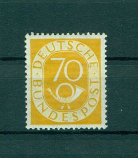 Briefmarke BRD 1951 Posthorn Mi 136 ungebraucht
