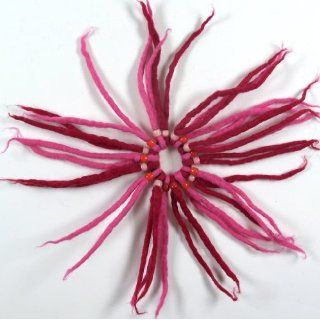 Filz Haargummi / Filzschmuck aus Nepal/ Variante Farbe pink/rosa