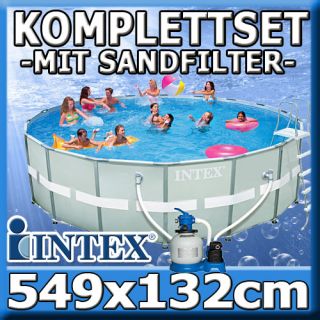 INTEX Swimming Pool Ultra Frame Stahlwand Schwimmbad 549x132