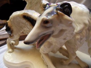 Dekofigur Porzellan Hunde Barsois