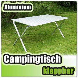 Alu Klapptisch Campingtisch Garten Tisch 141 cm lang mit Tragetasche