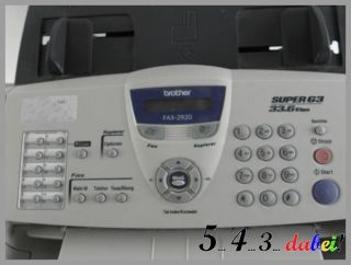BROTHER FAX 2920 Super G3 33,6 Kbps Laserfax Scanner Kopierer mit