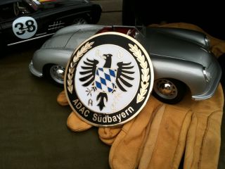 ADAC Südbayern badge. Solid brass and enamel car badge in PERFECT