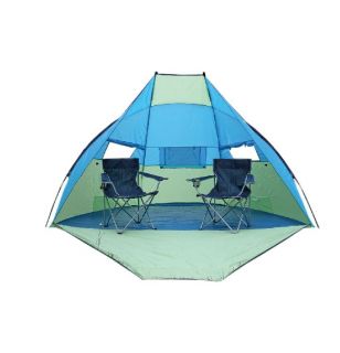 Strandmuschel XL 245x137x150cm Zelt für Urlaub Sonne Meer und Strand