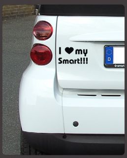 A137 Smart Fortwo Autoaufkleber Sticker Auto Aufkleber   I love my