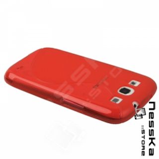 Samsung Galaxy S3 S Style Rot Silikon TPU Case Bumper Schutzhülle