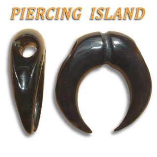12mm Sichel Claw Horn Flesh Tunnel Plug Ohr Ear Piercing 143