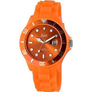 Just Watches, Unisex Uhren Analog, Silikon mandarin orange, 48 S5453G