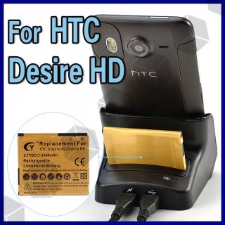 USB Handy Akku Dockingstation Dock Station Ladestation Kabel f HTC