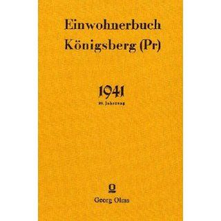 Einwohnerbuch Königsberg 1941 89. Jahrgang Bücher