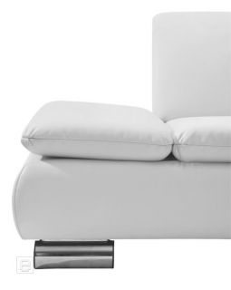 Design Ecksofa Eckcouch Rundecke Sofa Leder weiss *NEU*