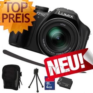 Panasonic Lumix FZ150 Digitalkamera + Mega Zubehör 4   Full HD Video
