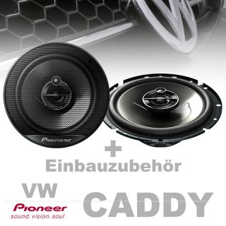 PIONEER 165mm Front Koax Lautsprecher KFZ Boxen+Adapter für VW Caddy