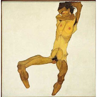 Schiele Sitzender Männerakt 103 x 105 Küche & Haushalt