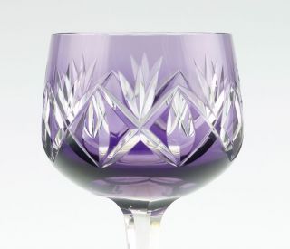 Römer Weinglas Überfangglas amethyst lila Anf. 20. JH Stängelglas