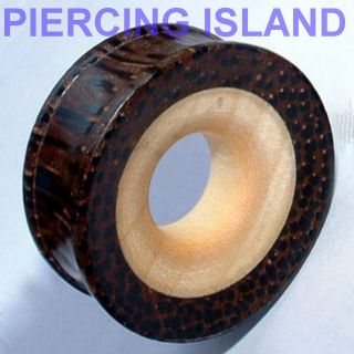 Holz Wood Double Flared Flesh Tunnel Ear Plug Ohr Piercing 167