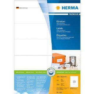 Herma 4281 Etiketten Premium A4 105x50,8 mm Papier matt 
