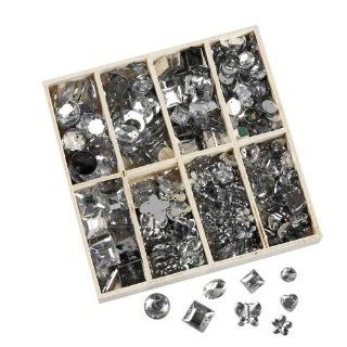 400 Acryl Schmucksteine zum Aufnähen Kristall verschiedene Formen