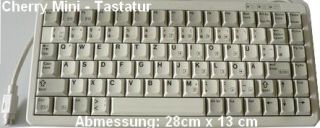 Mini Tastatur Kassensystem Terminaltastatur Cherry G84 mit PS2 Grau