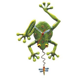 Wanduhr Frosch Pendeluhr Frog Fly von Michelle Allen Designs Enesco