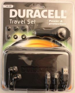 Duracell Travel Set Tasche Headset Kfz Ladekabel für Nintendo 3DS DSi