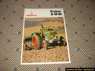 Original Deutz Traktor D 4006 Prospekt