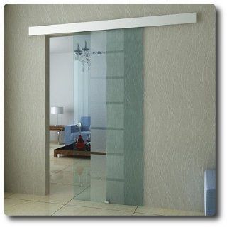 Schiebetür 105 x 205cm aus 10mm dickem ESG Sicherheitsglas mit