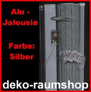 Jalousette Plissee Rollo Farbe silber 175 u. 240 cm hoch