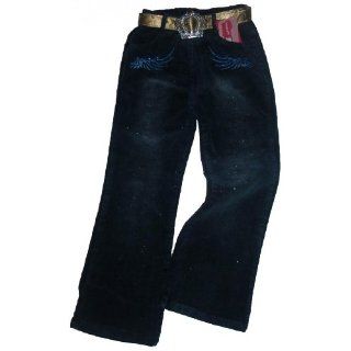 Kordhose Hose Jeans warm Glitzer Gürtel blau Gr.86 bis 122