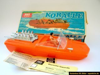 177) VEB Boot Koralle von PIKO DDR Spielzeug mit OVP Yacht