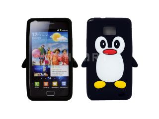 New Cute Penguin Silicone Soft Case Cover Skin For Samsung Galaxy S2 S