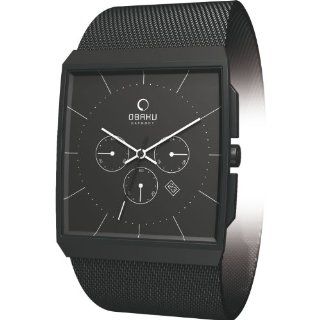 Obaku Harmony Herren Armbanduhr V126G BBMB Titanglas