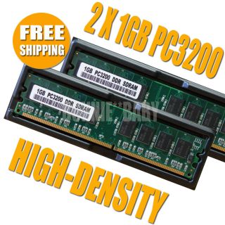 NEU 2 GB 2X 1 GB DDR 400 Mhz 184pins PC 3200 RAM DIMM Speicher PC400
