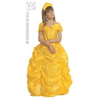 Beauty Queen Kleid 128 gelb Kostüm für Kinder Spielzeug