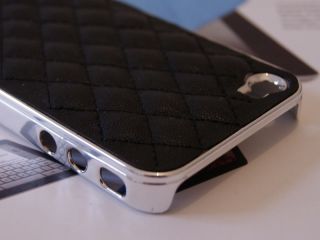iPhone 4 Luxury Silber/Schwarz Schutzhülle Cover Hülle