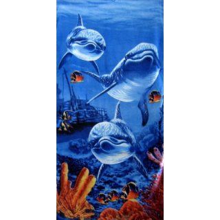 Badetuch Motiv Delfin Familie, 150 cm x 75 cm, B Ware 