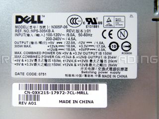 Dell Power Supply  C248C XK215 MH495 NH493 HK595 CY827