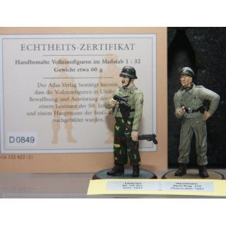 Atlas Deutsche Soldaten des II. Weltkriegs #143  2 Figuren Leutnant
