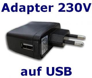 Adapter 230 Volt   USB Wandler Smartphone Ladegerät Netzteil Navi