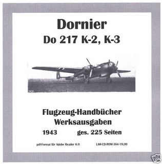 Dornier Do 217 K 2, K 3 Flugzeug Handbücher
