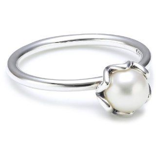 Pandora Damen Ring 925 Sterling Silber Süßwasser Zuchtperle weiß Gr
