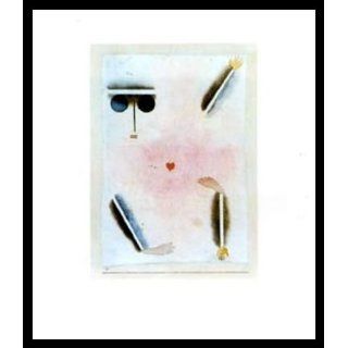 Paul Klee Hat Kopf Hand Fuss und Herz Poster Kunstdruck mit Alu Rahmen