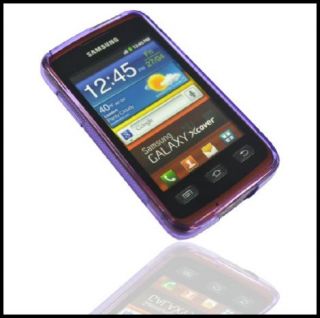 Rubber Case Lila Samsung S 5690 Galaxy Xcover Handy Tasche Schutz