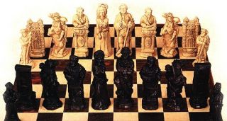 Hochwertige Schachfiguren aus Speckstein (gemahlener Stein mit